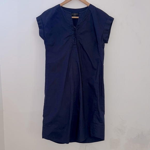 J. Crew Dresses & Skirts - J. Crew Tie Front Navy Dress Size XXS
